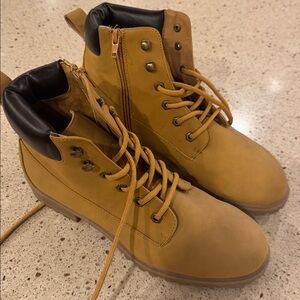 Madden Girl Tan and Black Ankle Boots